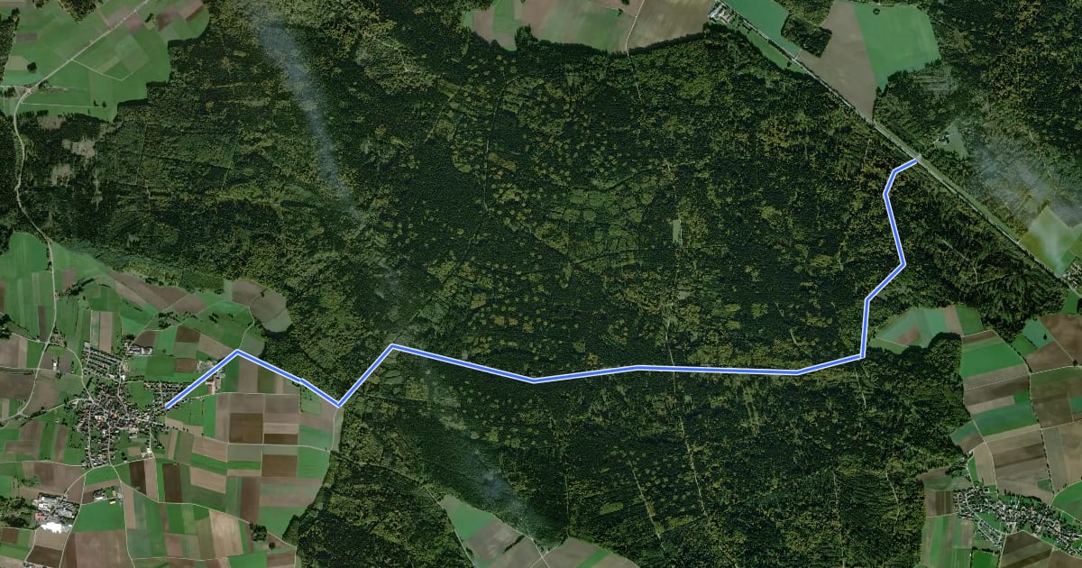 Маршрут Ortswanderweg Pappenheim 16 на спутниковом снимке