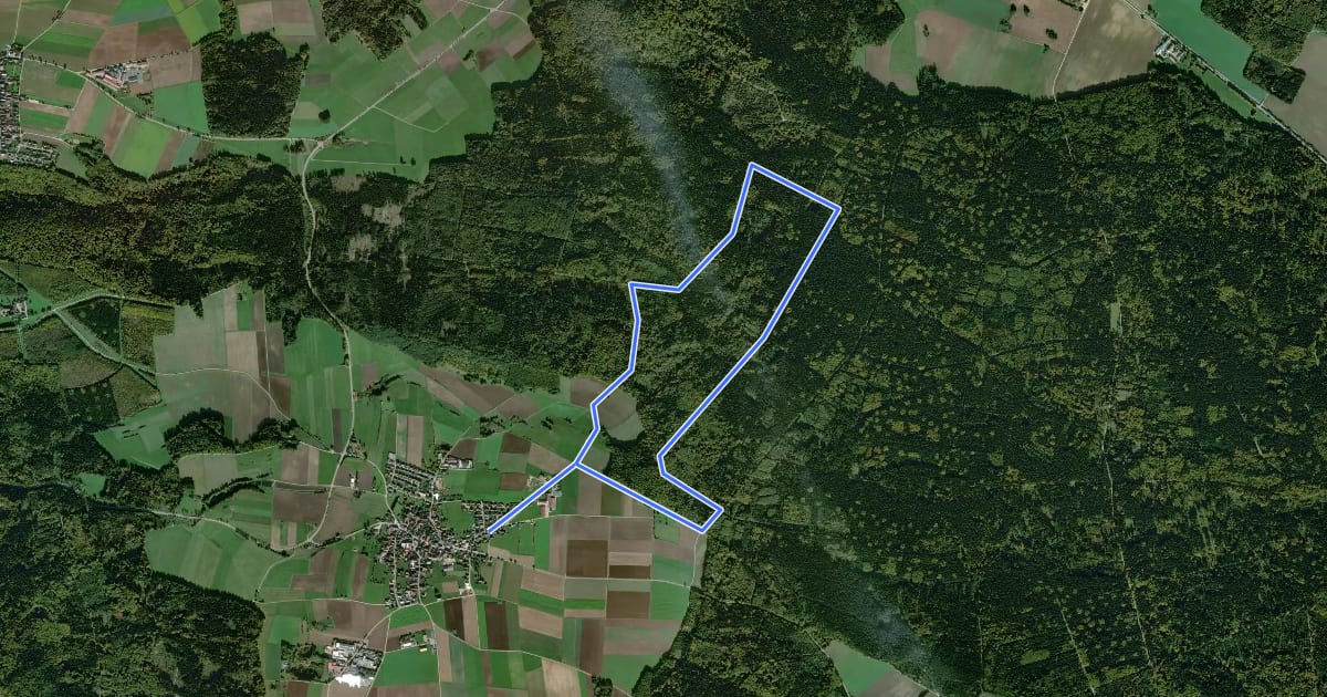 Маршрут Ortswanderweg Pappenheim на спутниковом снимке