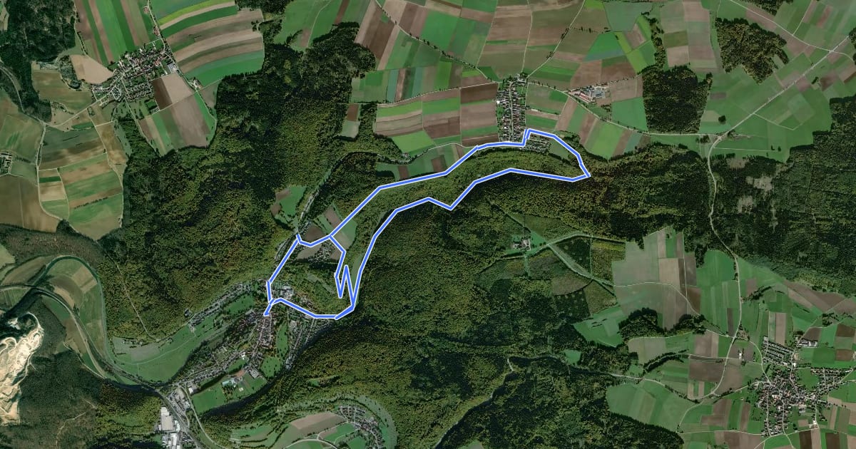 Маршрут Ortswanderweg Pappenheim 6 на спутниковом снимке