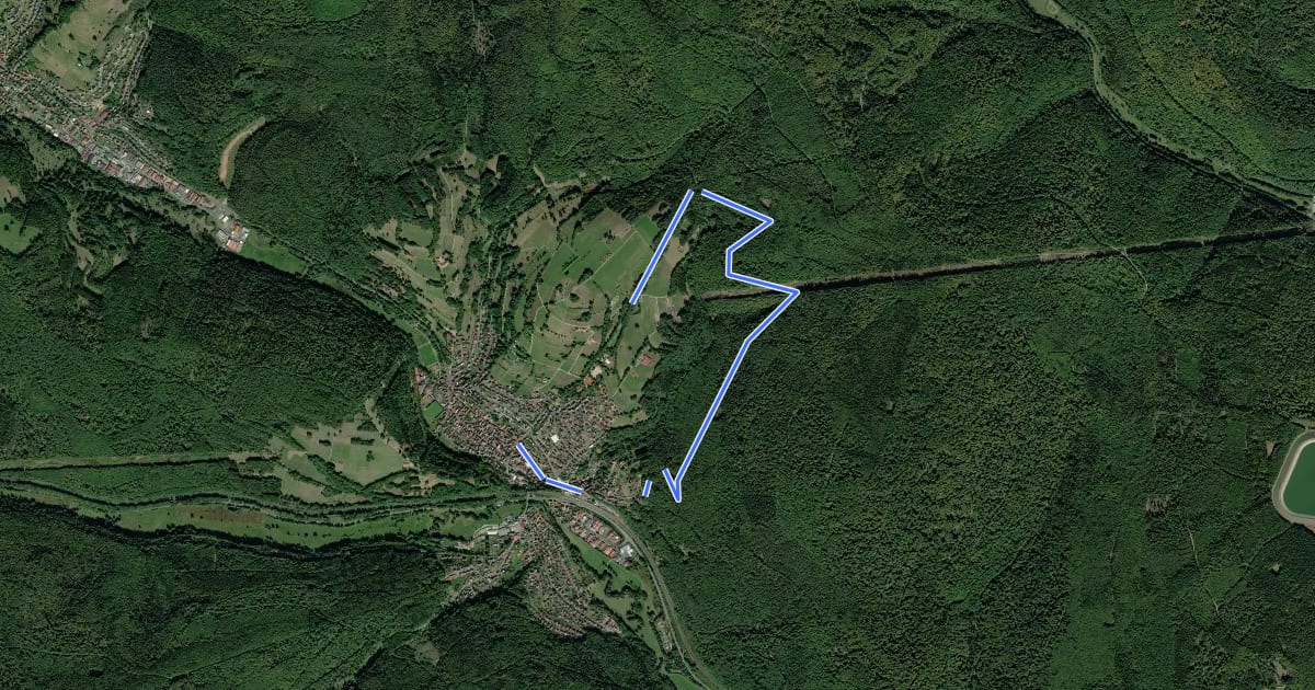 Маршрут Ortswanderweg Partenstein 4 на спутниковом снимке