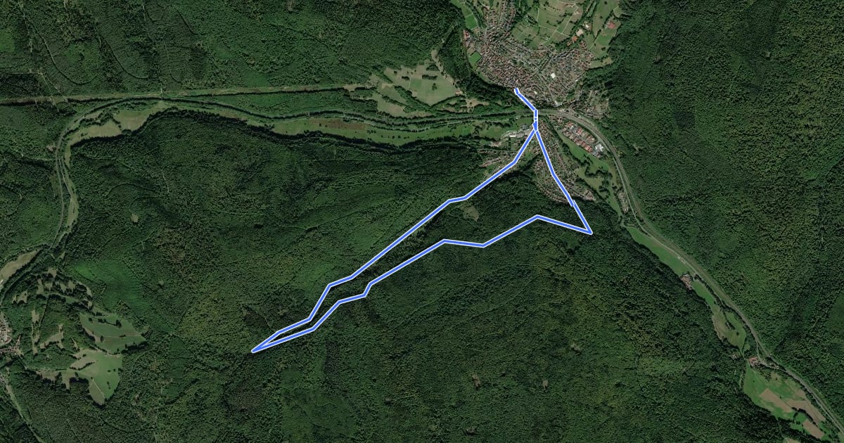 Маршрут Ortswanderweg Partenstein 5 на спутниковом снимке