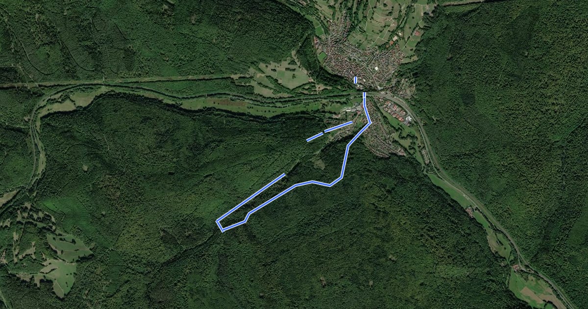 Маршрут Ortswanderweg Partenstein 6 на спутниковом снимке