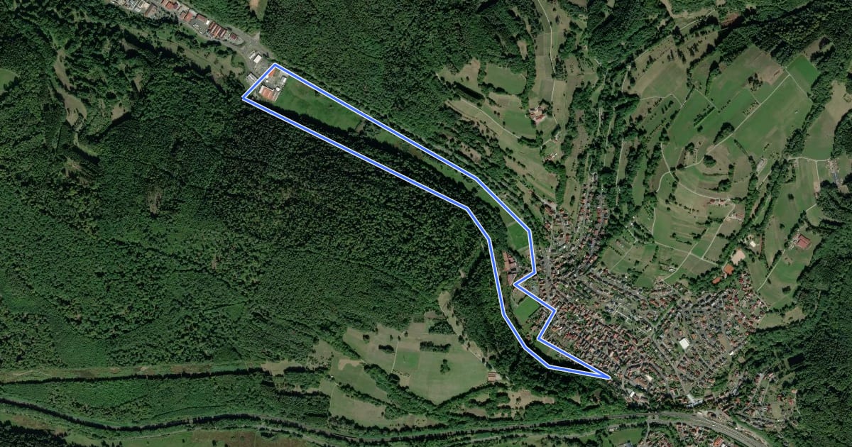 Маршрут Ortswanderweg Partenstein 9 на спутниковом снимке