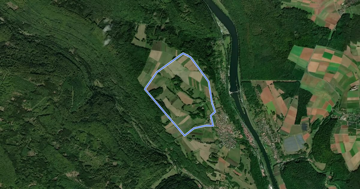 Маршрут Ortswanderweg Rothenfels 1 на спутниковом снимке