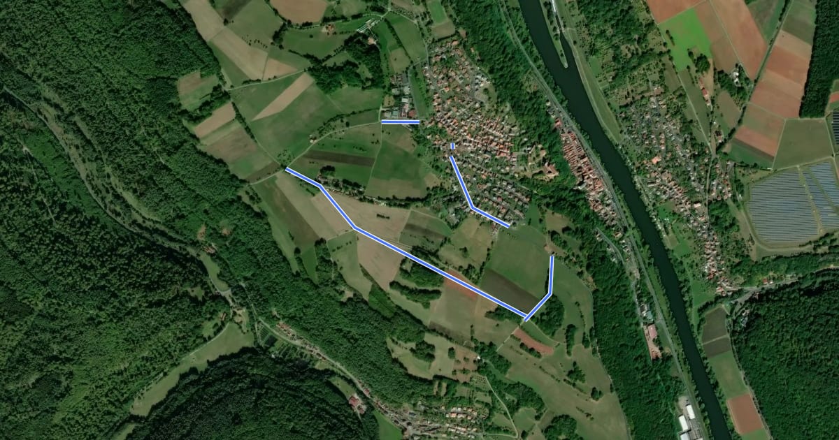 Маршрут Ortswanderweg Rothenfels 2 на спутниковом снимке
