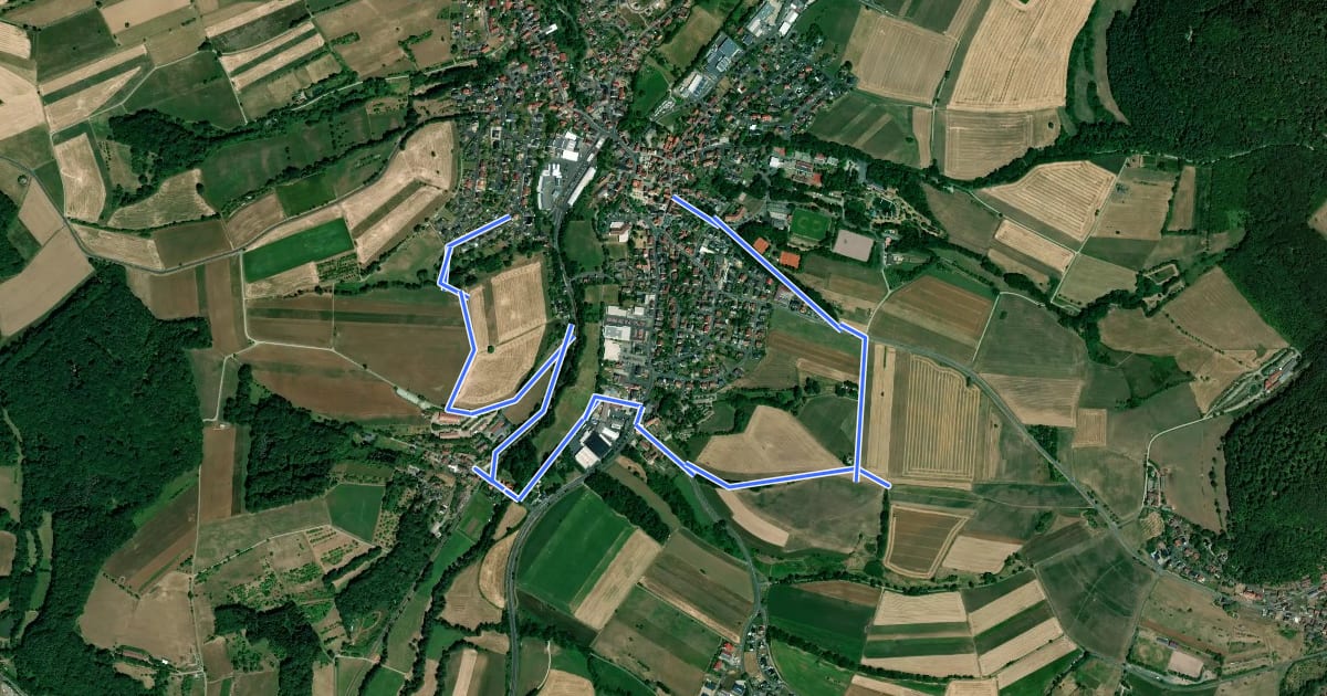 Маршрут Ortswanderweg Schöllkrippen 2 на спутниковом снимке