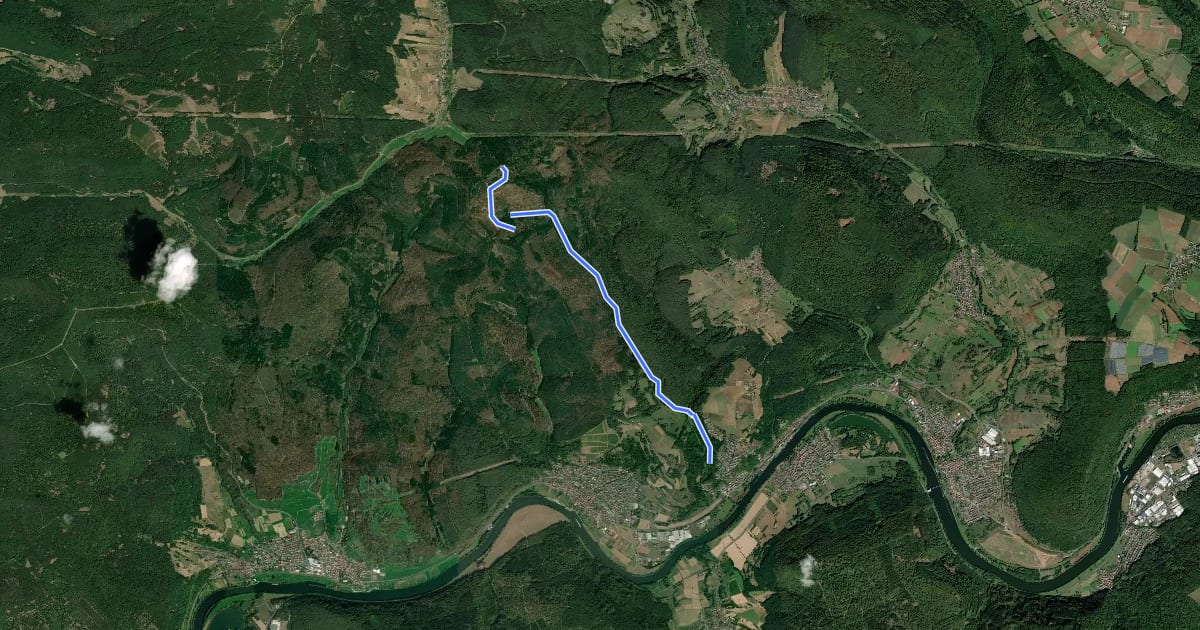 Маршрут Ortswanderweg Stadtprozelten 3 на спутниковом снимке