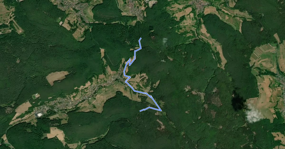 Маршрут Ortswanderweg Sulzbach 1 на спутниковом снимке