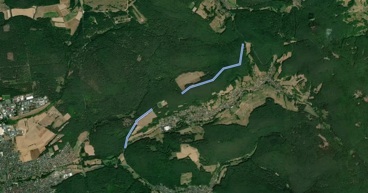 Маршрут Ortswanderweg Sulzbach 2 на спутниковом снимке