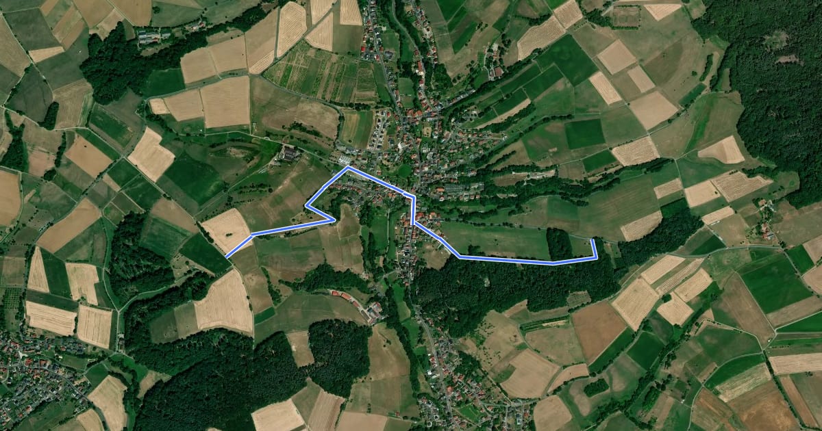 Маршрут Ortswanderweg Westerngrund 1 на спутниковом снимке
