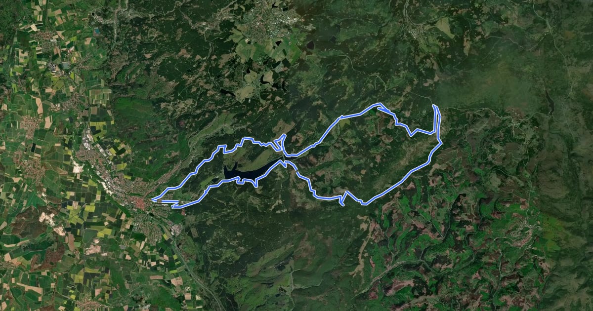 Маршрут OS1 (Hart-am-Wind-Tour) на спутниковом снимке