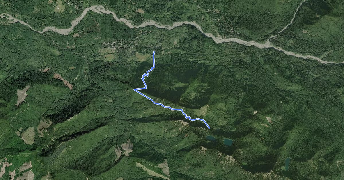 Маршрут Osborne Mountain Trail #250 на спутниковом снимке