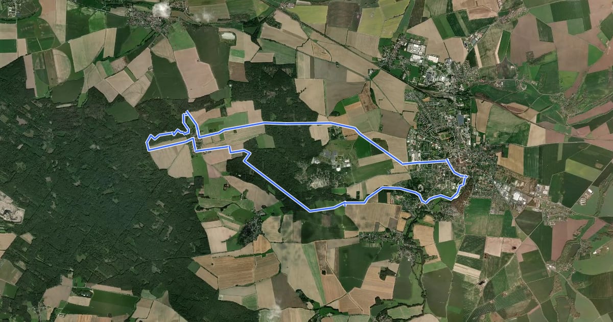 Маршрут Oschatzer Rundweg на спутниковом снимке