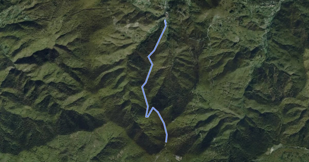 Маршрут Osiglia - Monte Settepani на спутниковом снимке