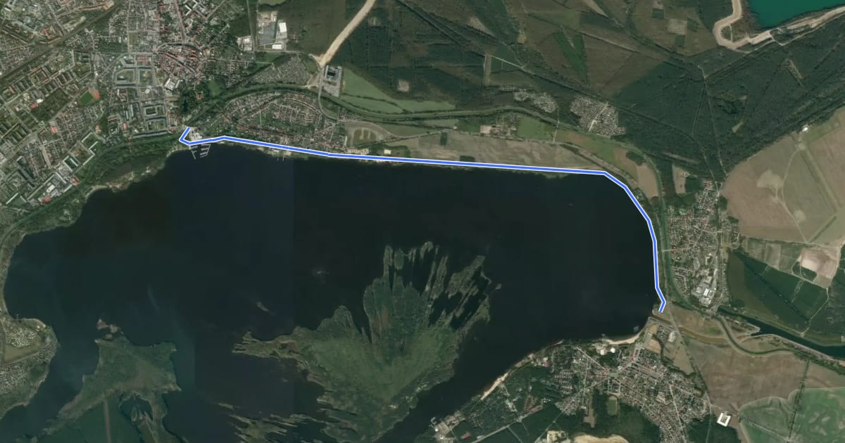Маршрут OSL 32-35 на спутниковом снимке