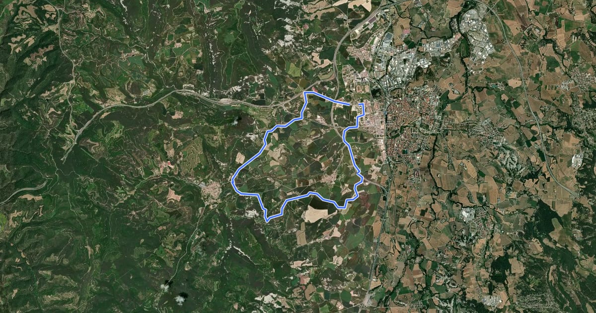 Маршрут Osona BTT 2 на спутниковом снимке