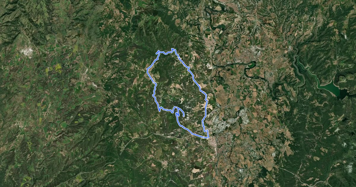 Маршрут Osona BTT 7 на спутниковом снимке