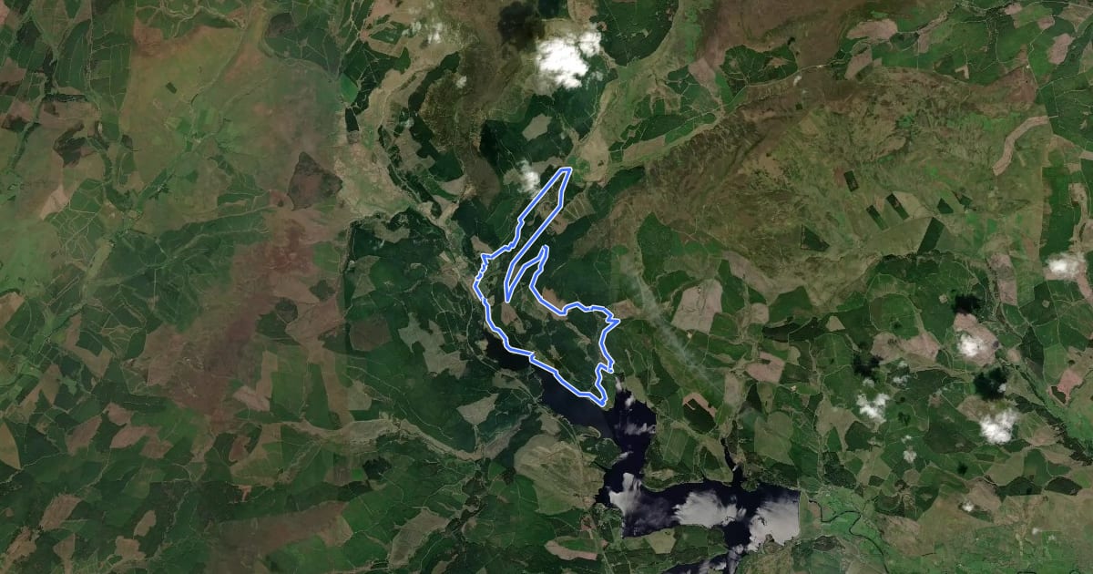 Маршрут Osprey Mountain Bike Trail (Blue) на спутниковом снимке