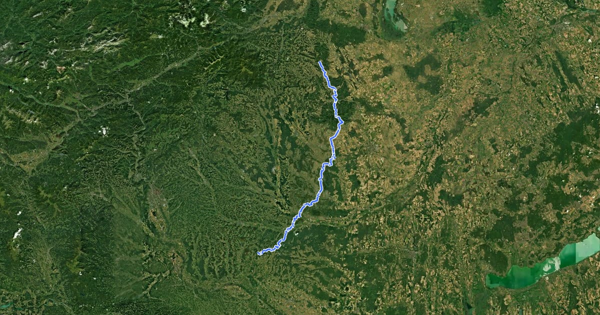 Маршрут Ostösterreichischer Grenzlandweg 07 - Burgenlandroute на спутниковом снимке