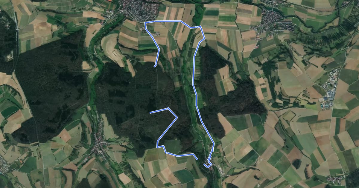 Маршрут Osterbergweg на спутниковом снимке