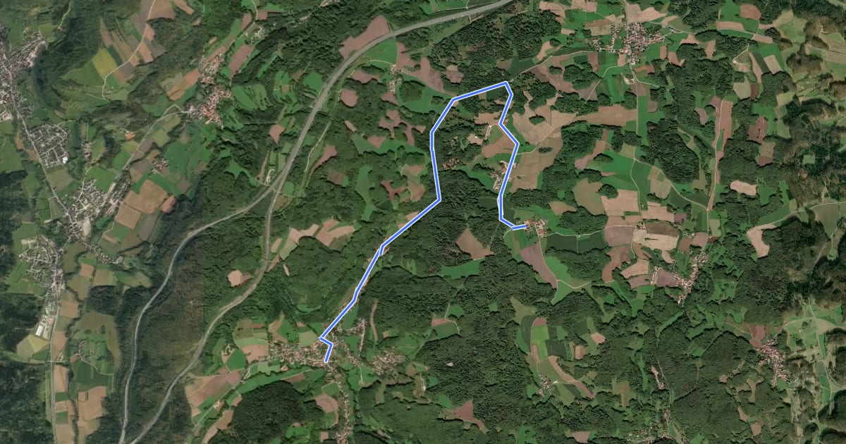 Маршрут Osternoher Wanderweg Blau 3 на спутниковом снимке