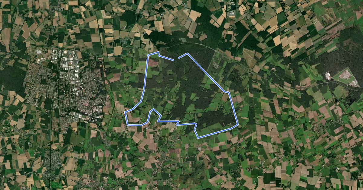 Маршрут Osterwald-Route на спутниковом снимке
