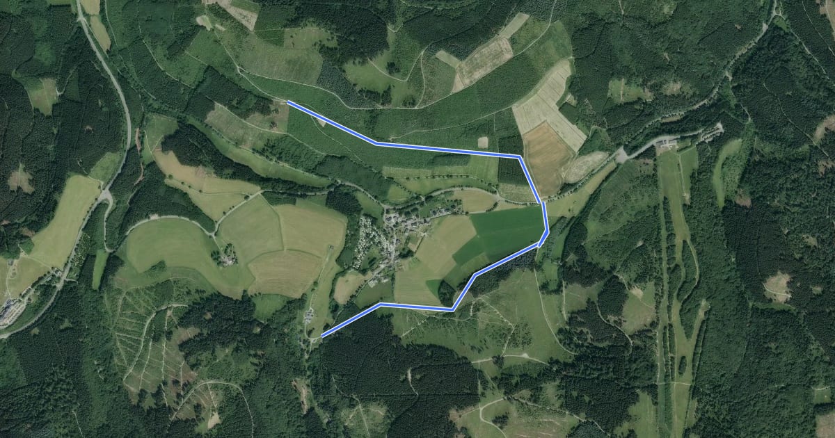 Маршрут Osterwald Rundweg O4 на спутниковом снимке