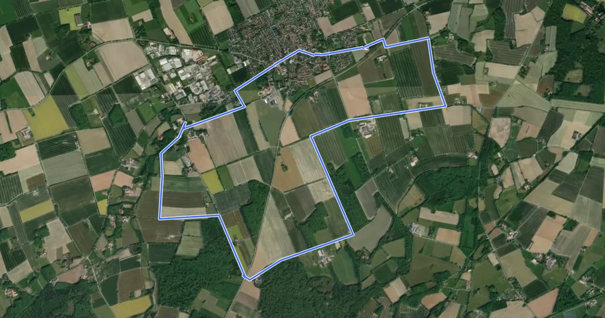 Маршрут Osterwick Rundweg O1 на спутниковом снимке