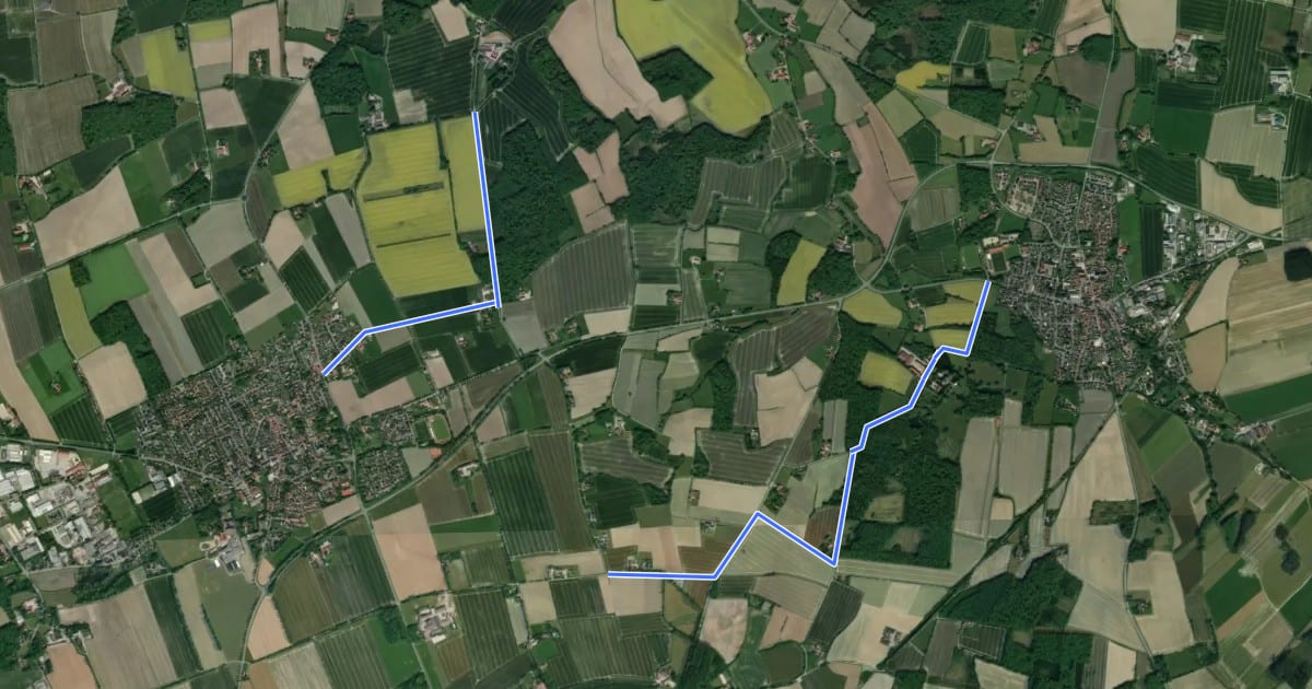 Маршрут Osterwick Rundweg O2 на спутниковом снимке