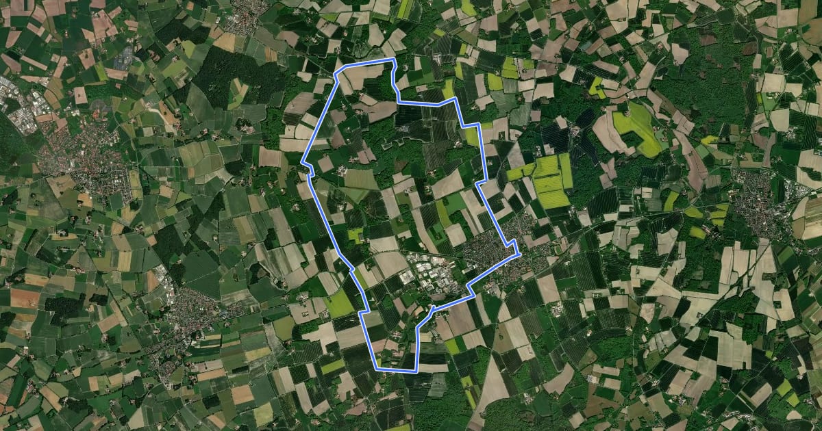Маршрут Osterwick Rundweg O3 на спутниковом снимке