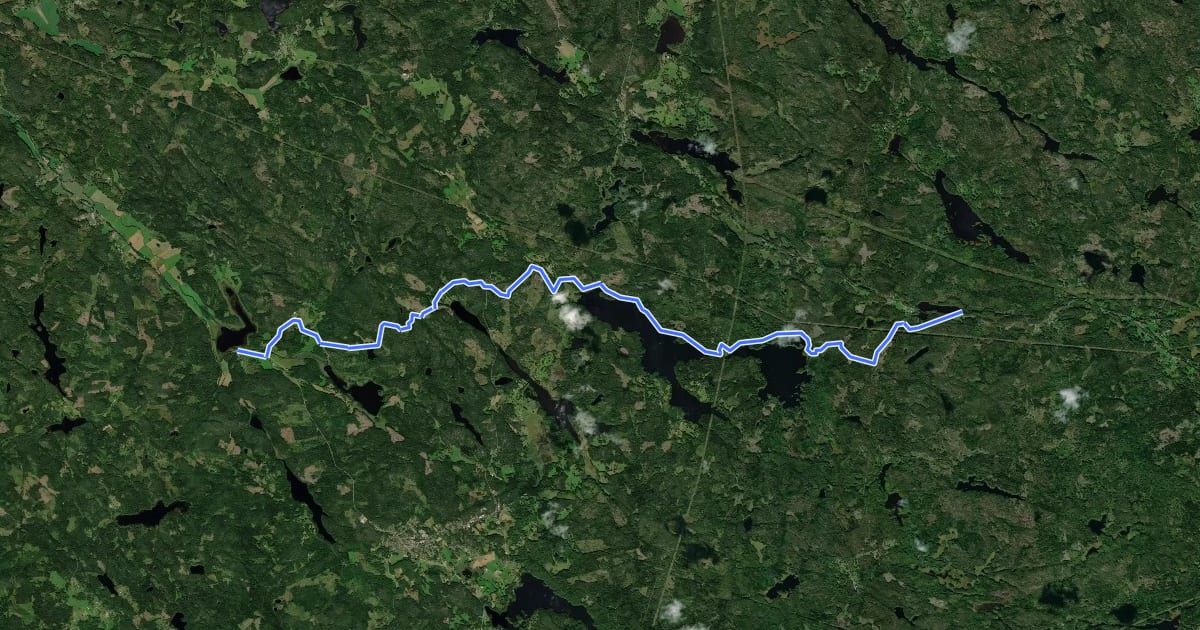 Маршрут Ostkustleden Etapp 3 Lönnhult - Krokstorp на спутниковом снимке