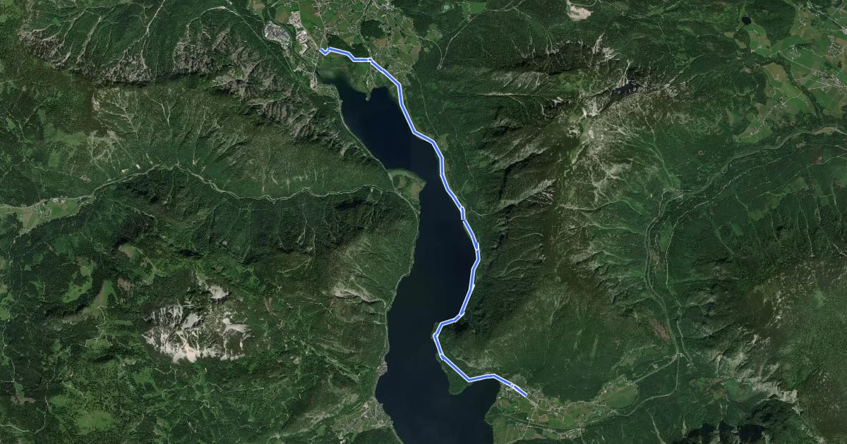 Маршрут Ostuferwanderweg на спутниковом снимке
