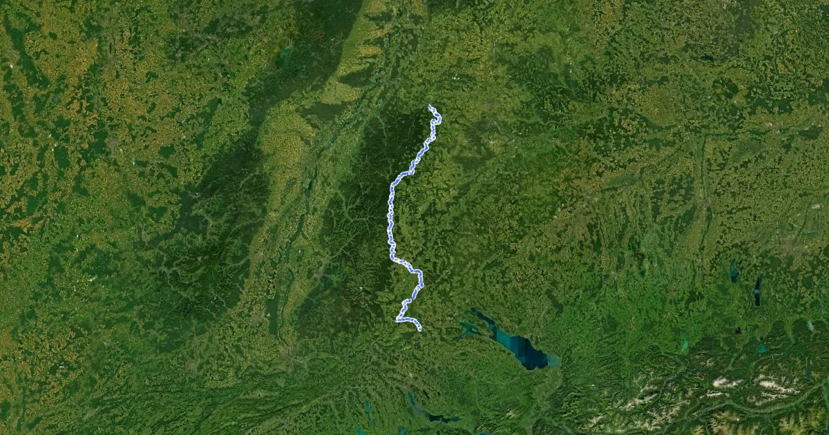 Маршрут Ostweg на спутниковом снимке