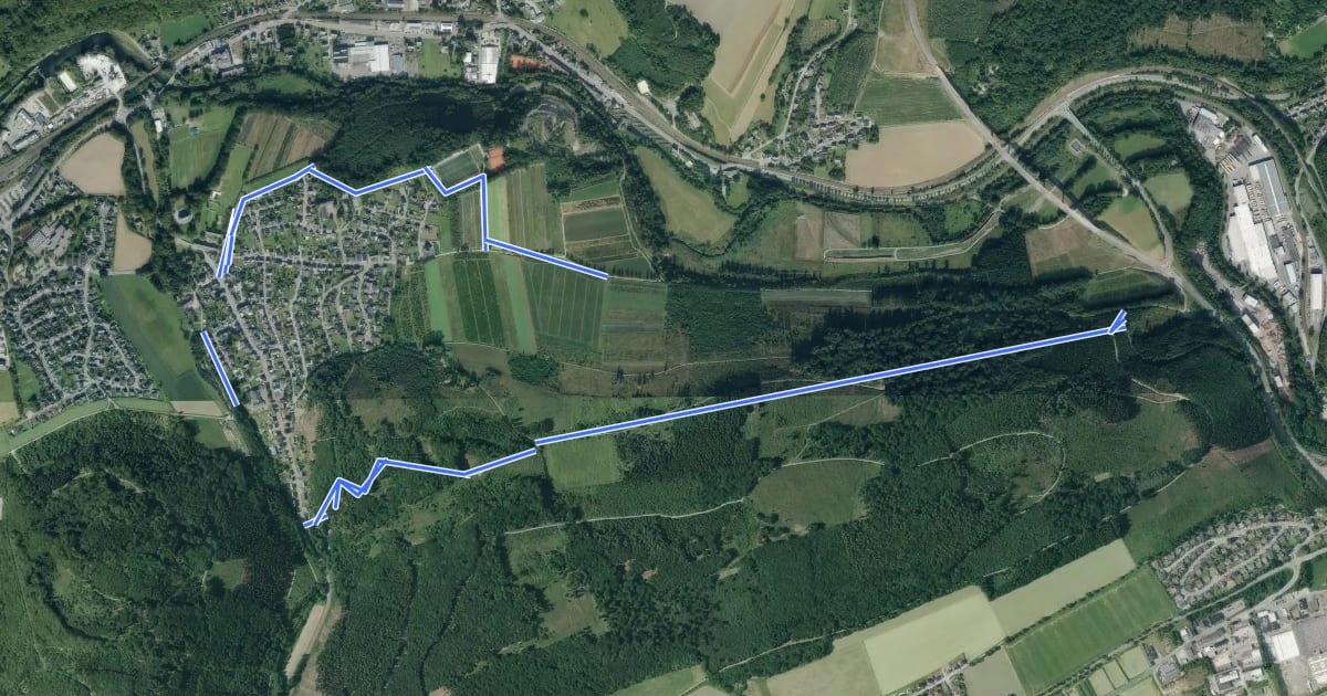 Маршрут Ostwig Rundweg O1 на спутниковом снимке
