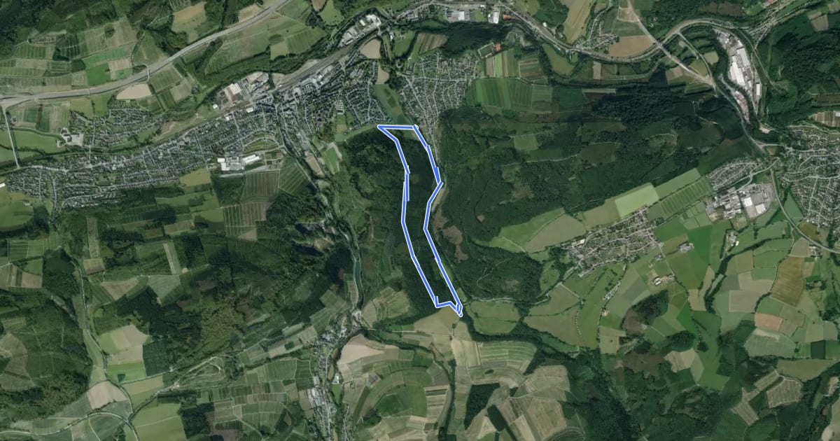 Маршрут Ostwig Rundweg O5 на спутниковом снимке