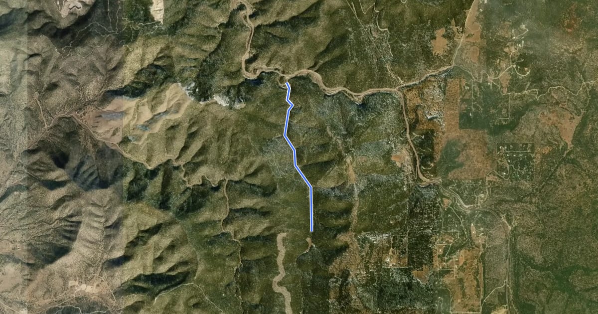 Маршрут Otero Canyon Trail на спутниковом снимке
