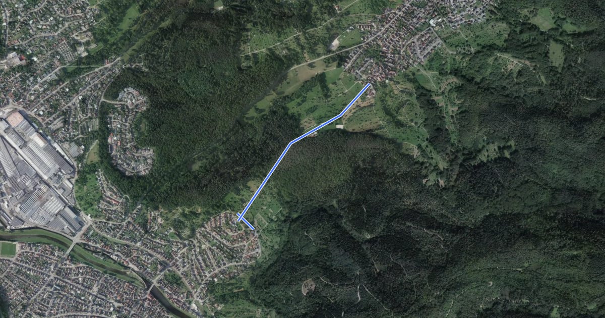 Маршрут Ottenau Am Neufeld - Sulzbach Mennäcker на спутниковом снимке