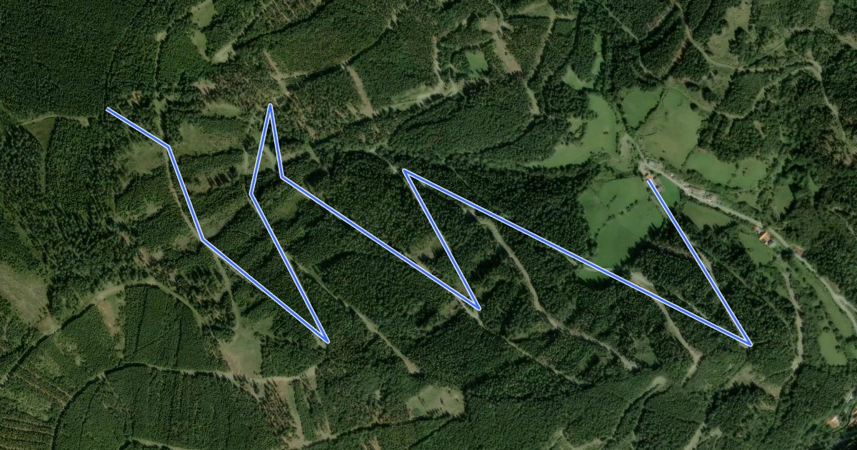 Маршрут Ottenbach Weg T8 на спутниковом снимке