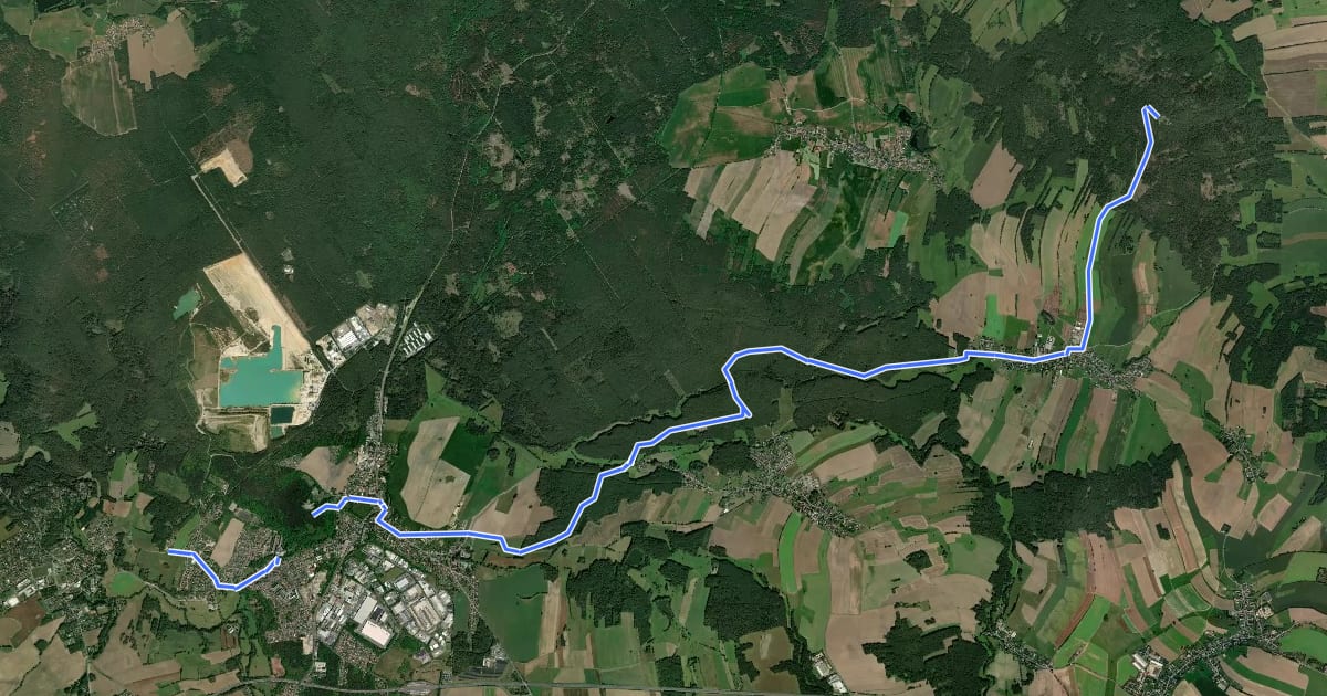 Маршрут Ottendorfer Keulenbergweg на спутниковом снимке