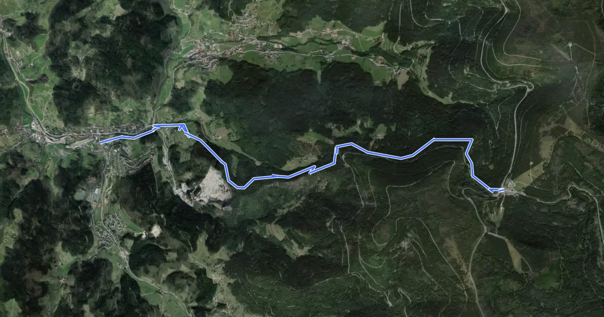 Маршрут Ottenhöfen - Ruhestein на спутниковом снимке
