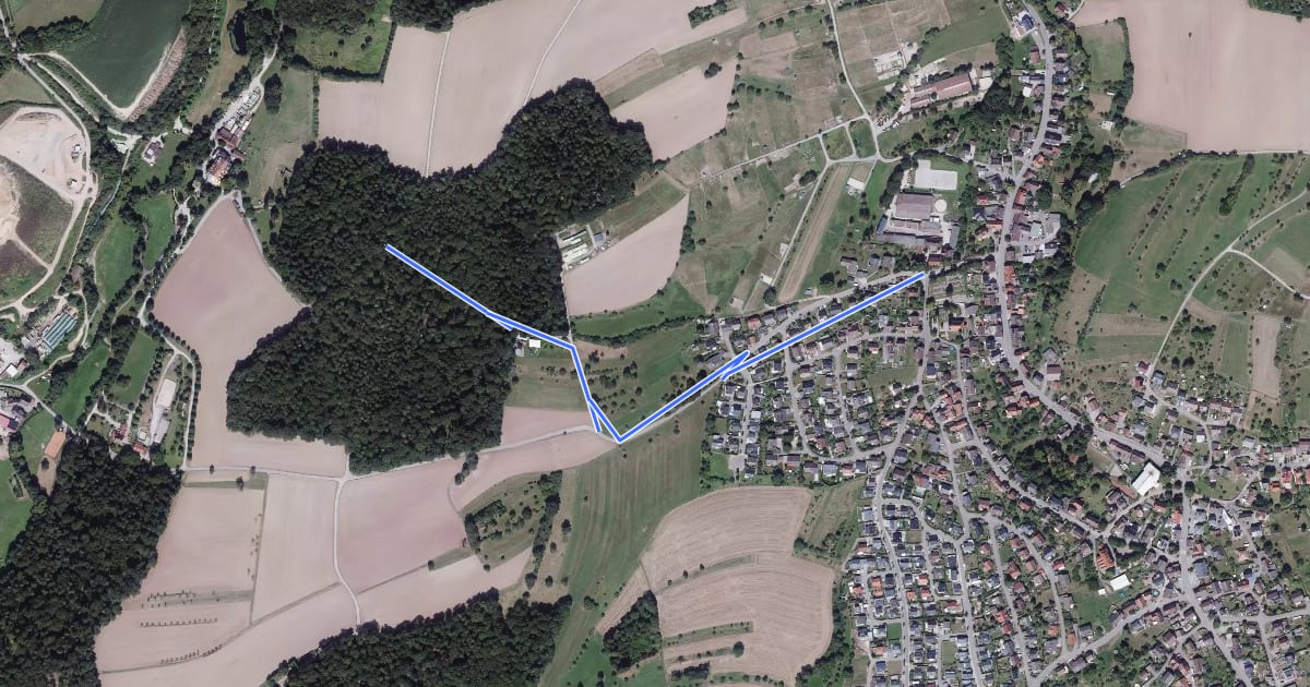 Маршрут Ottenhausen Ehem. Schloss - Hochmühle на спутниковом снимке