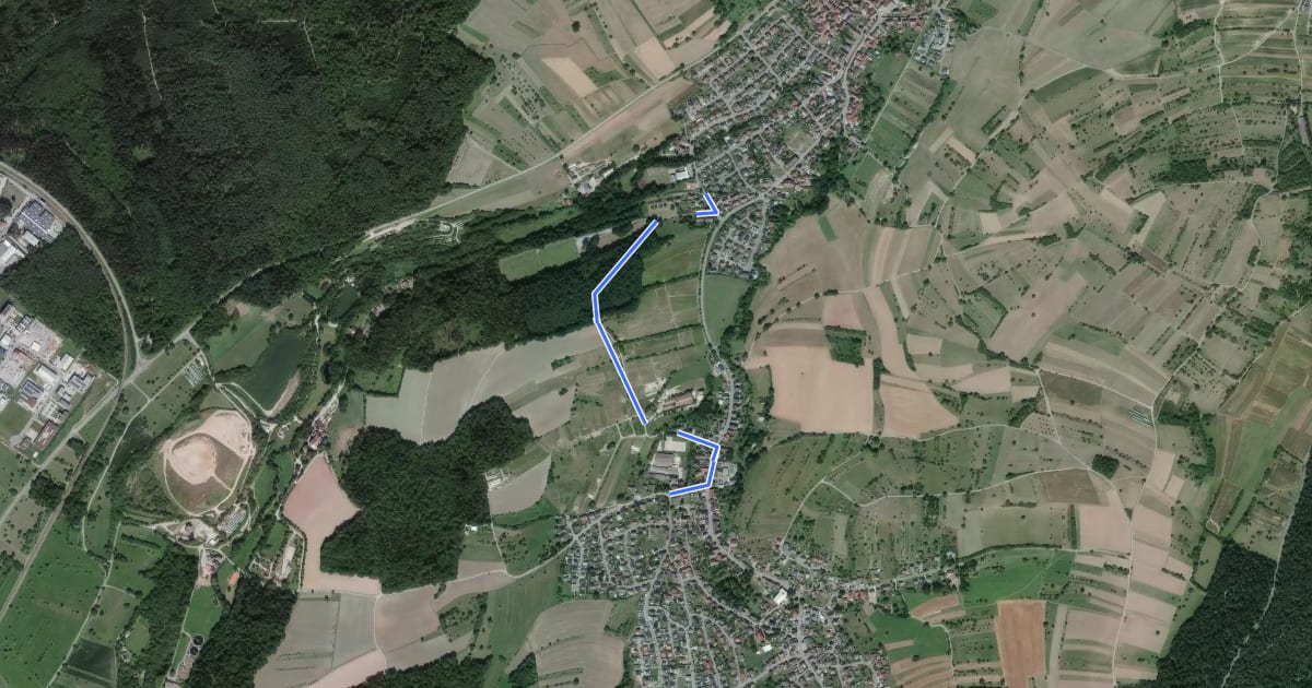 Маршрут Ottenhausen Ehem. Schloss - Weiler Im Laile на спутниковом снимке
