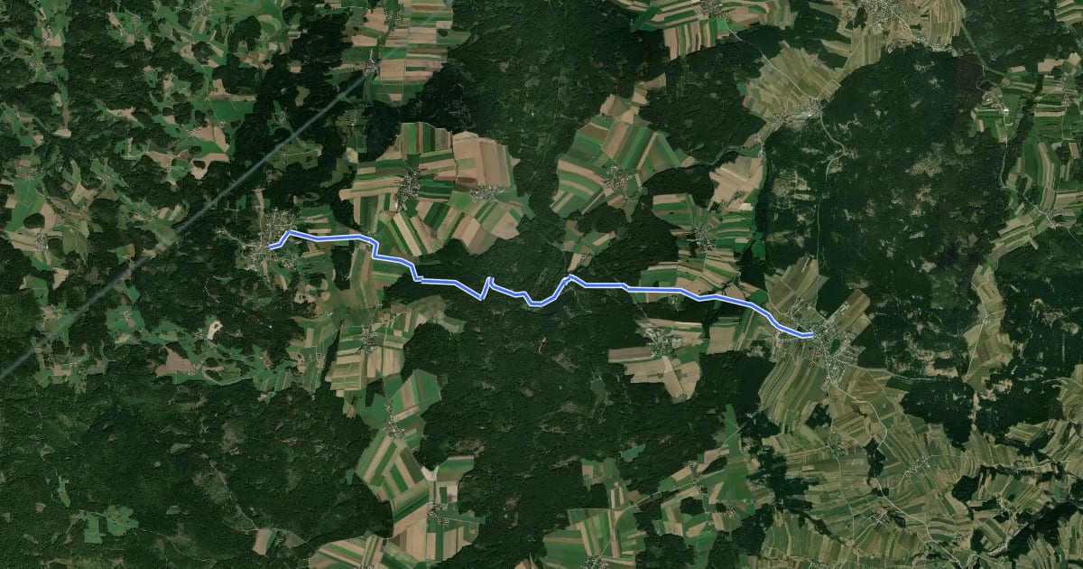 Маршрут Ottenschlag - Traunstein на спутниковом снимке