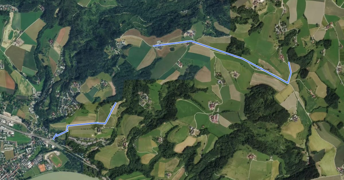 Маршрут Ottensheim на спутниковом снимке