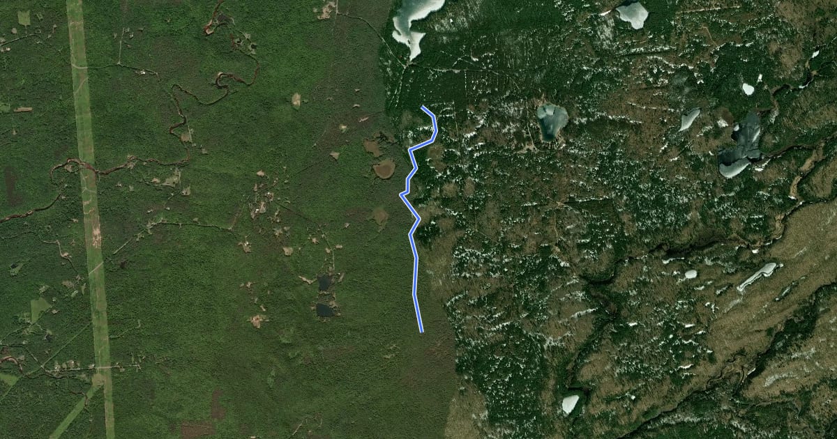 Маршрут Otter Creek - Icicle Trail на спутниковом снимке