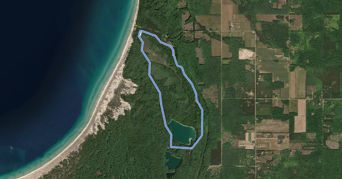 Маршрут Otter Creek Loop (Platte Plains) на спутниковом снимке