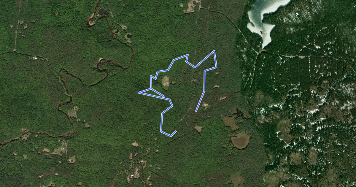 Маршрут Otter Creek - Shady Trail на спутниковом снимке