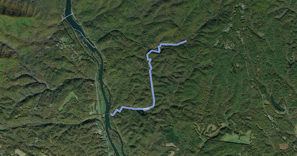 Маршрут Otter Creek Trail на спутниковом снимке