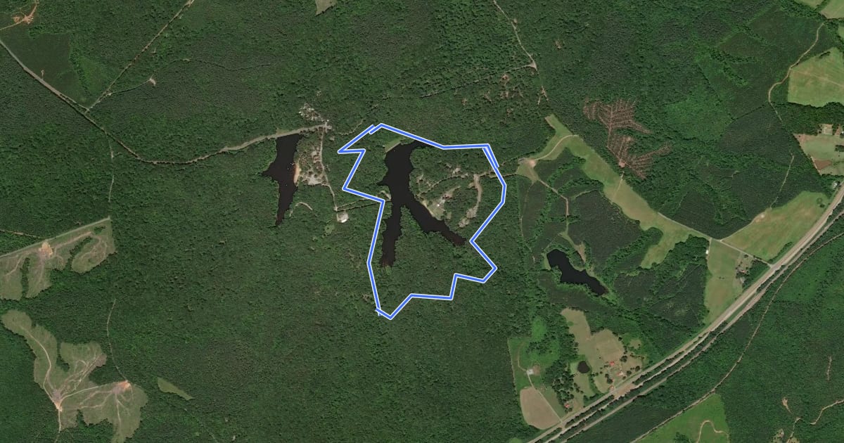 Маршрут Otter's Path Trail на спутниковом снимке