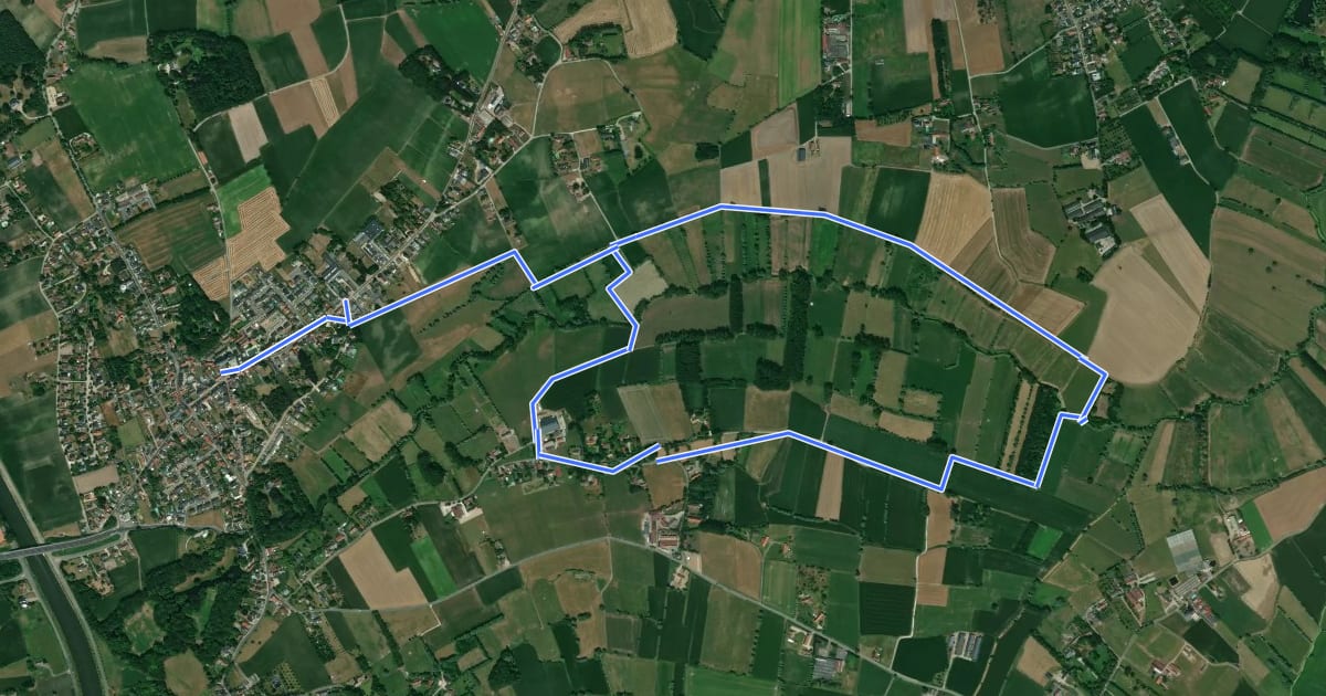 Маршрут Oude Kalevallei Wandelroute - Lus 1 на спутниковом снимке